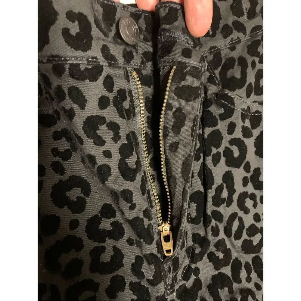 Madewell, 9” Mid-Rise Skinny Pants/Jeans, Flocked Leopard, Size 27, UGC - Picture 4 of 12